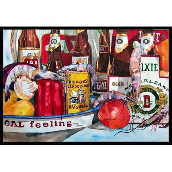 Carolines Treasures Carolines Treasures 1010MAT Veron s and New Orleans Beers Indoor Or Outdoor Mat - 18 x 27 in. 1010MAT - main